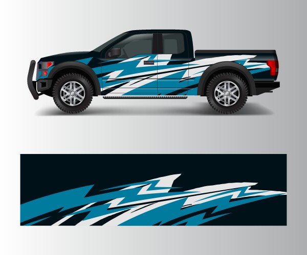 Racing Stripes Vehicle Wrap Vector Image