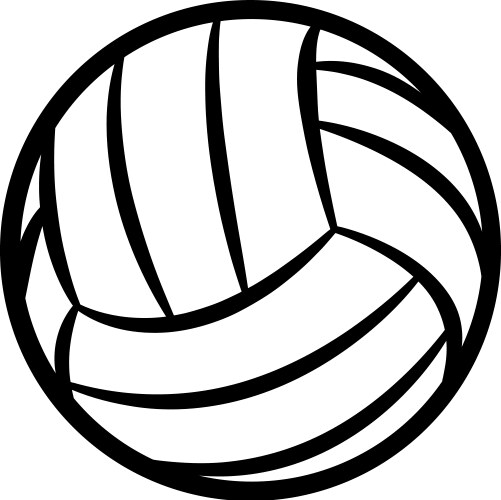Volleyball Ball Silhouette Vector Image