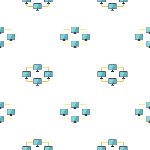 Exchange of data between computers pattern flat vector image