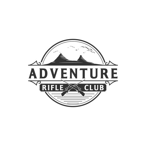Mountain Rifle Logo - Hunting Emblem Vector Image