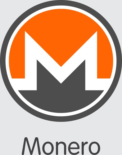 Monero - cryptocurrency logo vector image