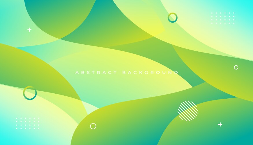 Gradient green yellow abstract geometric Vector Image