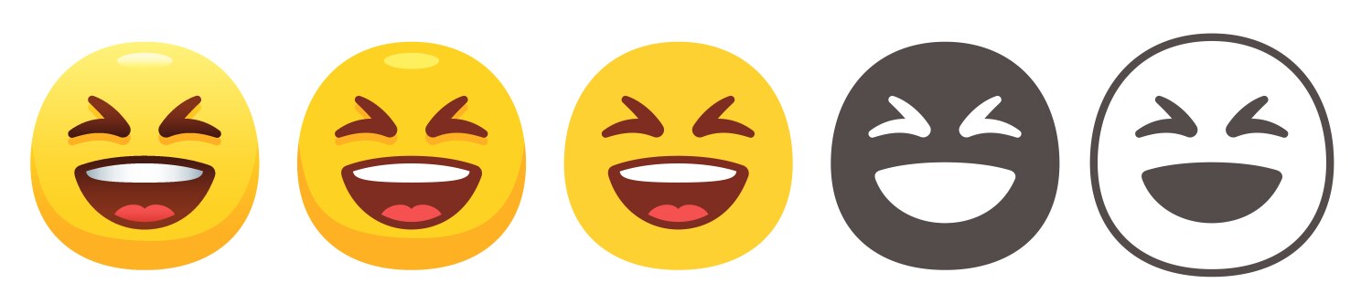 grinning squinting emoji vector