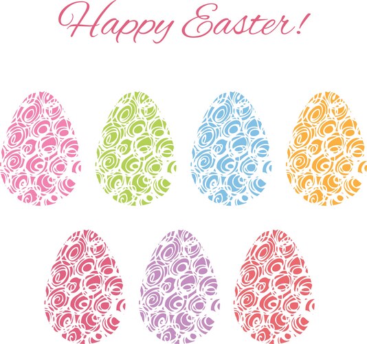 Set of easter eggs Vector Image