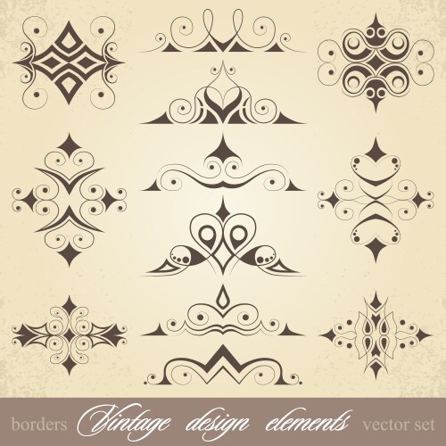 Vintage decorative swirls Royalty Free Vector Image