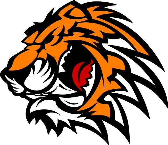 Tiger Head Mascot Vector Image