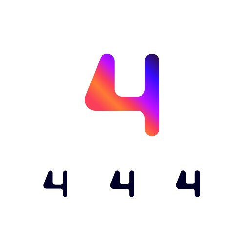 Technical logo number 4 digital cyber space Vector Image