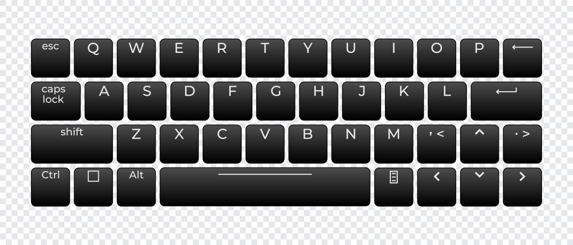 Computer keyboard button layout template vektorbild
