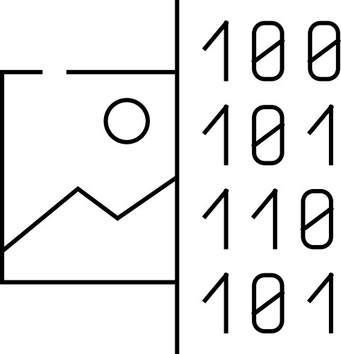 Image binary code line icon vector image