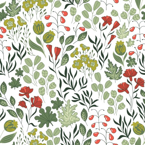 Seamless pattern with nature Royalty Free Vector Image