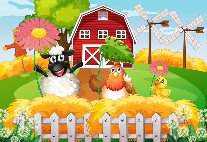 Autumn farm theme 9 Royalty Free Vector Image - VectorStock