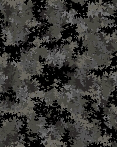 Pixel camouflage stealth black seamless pattern Vector Image
