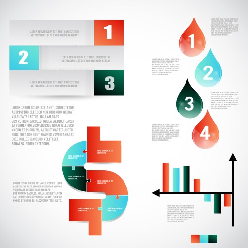 Business economy infographic elements vector image