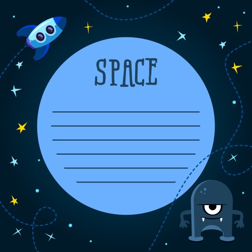 Spaceship background with space for your text vector image