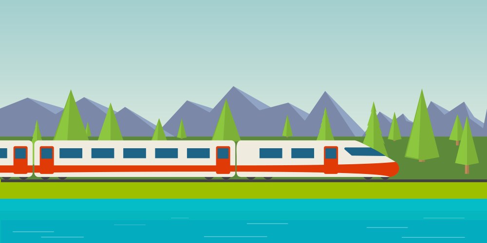 Train flat Royalty Free Vector Image - VectorStock