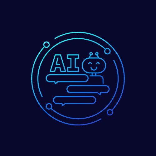 Ai chat bot icon artificial intelligence Vector Image