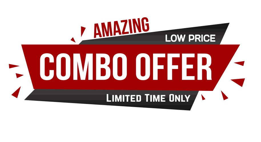 Combo offer banner design Royalty Free Vector Image
