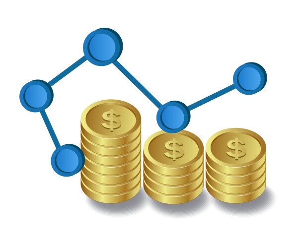 business financial analyst flat isometric 3d vector image