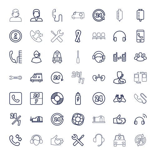 13 support icons (36816344) – Free Vector | VectorStock