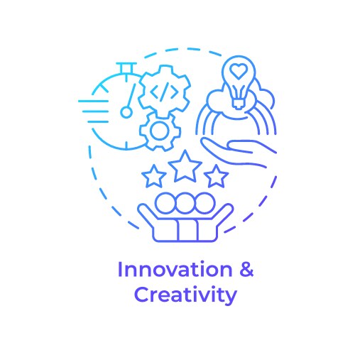 Assign roles in team blue gradient concept icon Vector Image