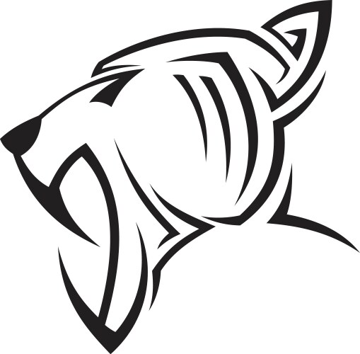 Tribal Panther Silhouette Vector Image