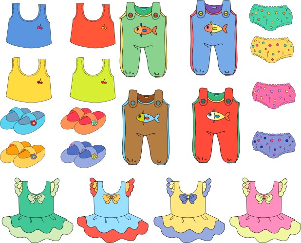 Children clothes Vector Image