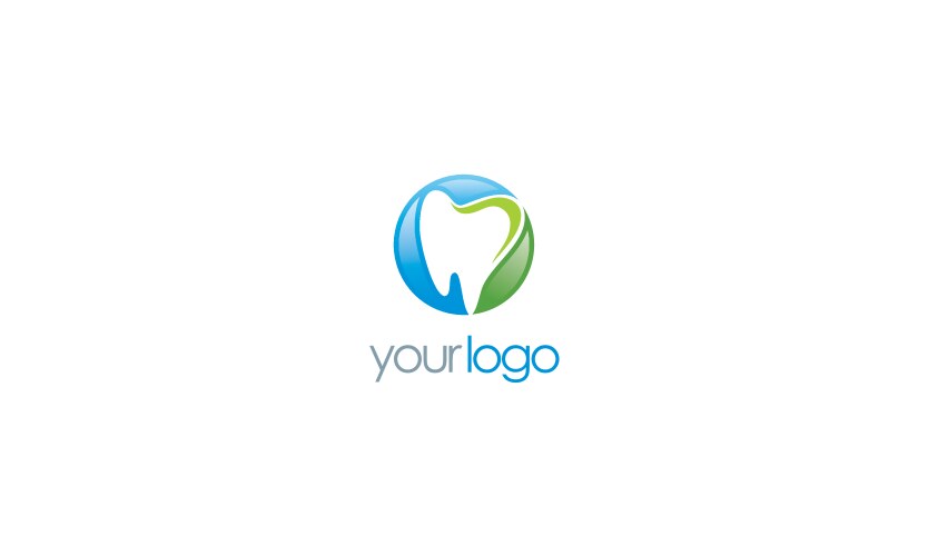 Dental logo designcreative dentist Royalty Free Vector Image