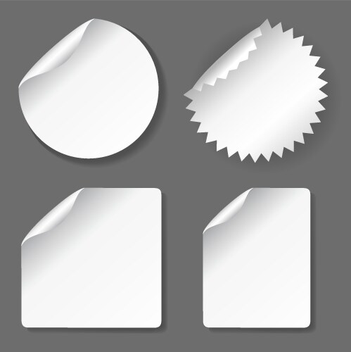 Blank stickers set vector image