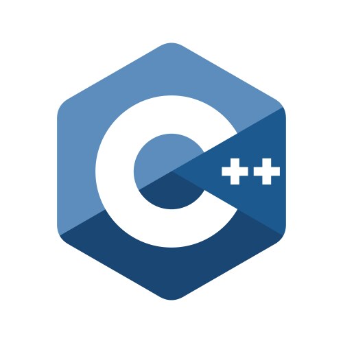 c plus programming language emblem vector image vector image