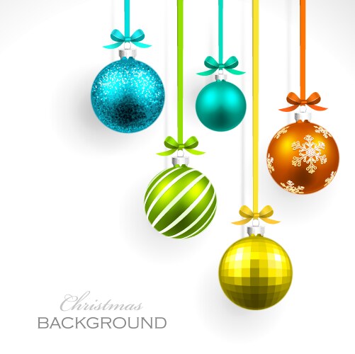 Set of opaque colored christmas balls Royalty Free Vector