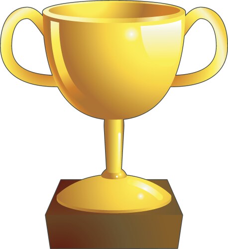 Gold trophy icon Royalty Free Vector Image - VectorStock