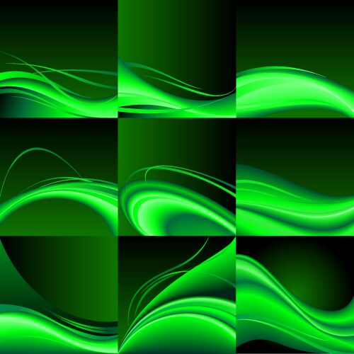 Green waves background Royalty Free Vector Image