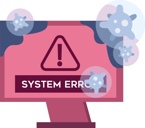 System error computer website failure icon vector image