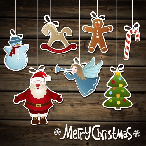 christmas elements vector image vector image