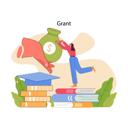 Fellowship concept flat Royalty Free Vector Image