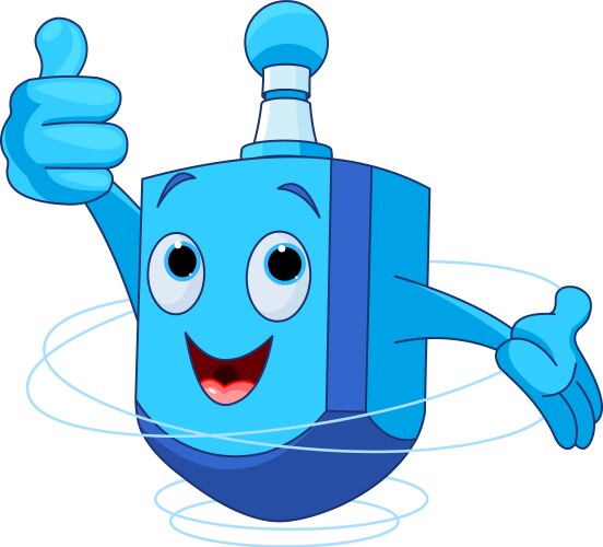 Happy Hanukkah Dreidel Character