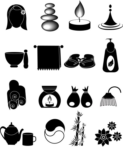 Spa icons set Royalty Free Vector Image - VectorStock