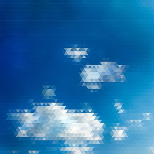 Abstract sky with triangular pattern vector image