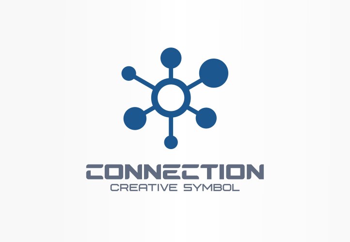 Connect abstract molecule icon Royalty Free Vector Image