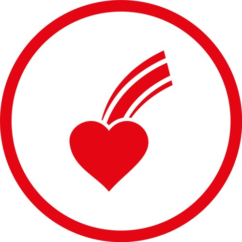 Falling heart fabric textured icon – Royalty-Free Vector | VectorStock