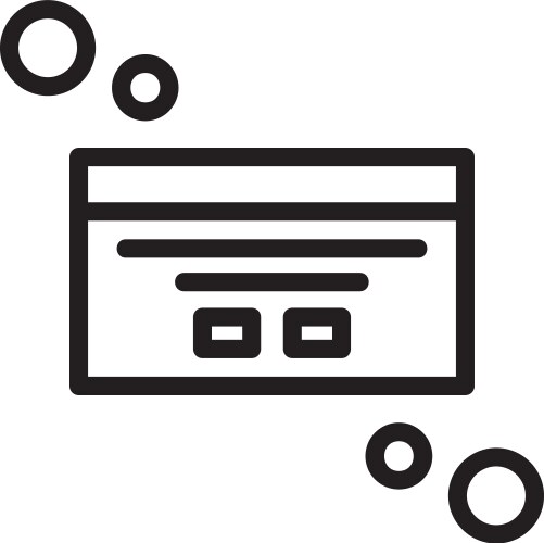 Dialog box customization linear style icon design vector image