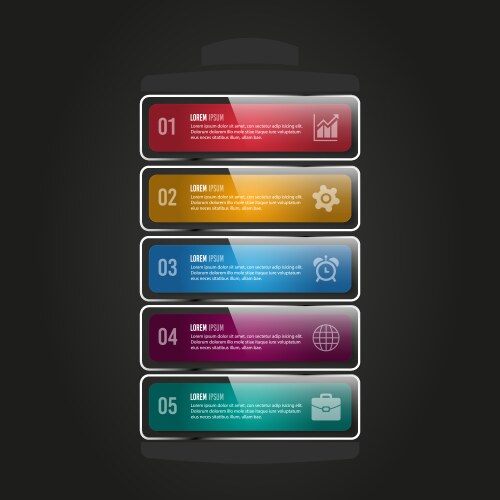 Digital business infographic design Vector Image