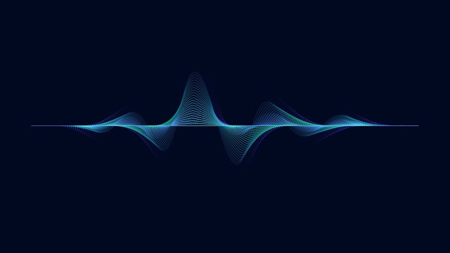 Abstract digital sound wave equalizer particle Vector Image
