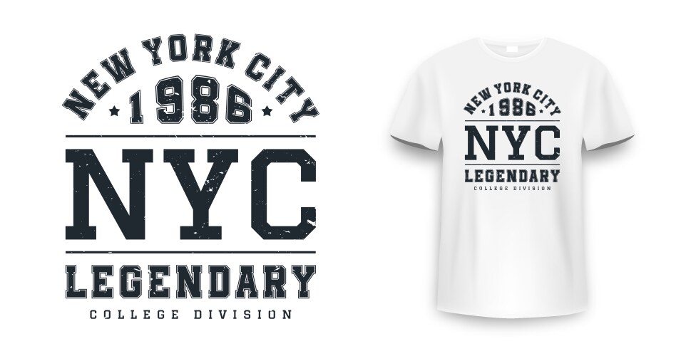 Brooklyn College T-Shirt Mockup Vector Image