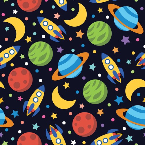 Kids Space Adventure with Astronauts Royalty Free Vector