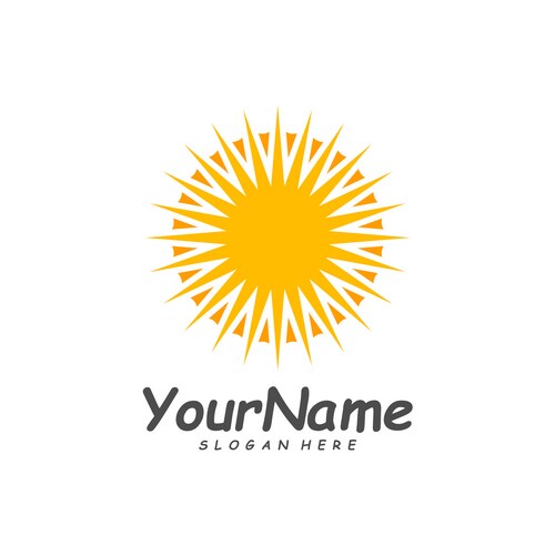 Sun logo design template creative – Royalty-Free Vector | VectorStock