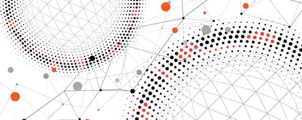 Abstract technology background with plexus effect vector image