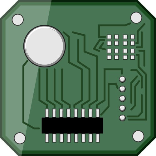 Arduino microcontroller cartoon vector image
