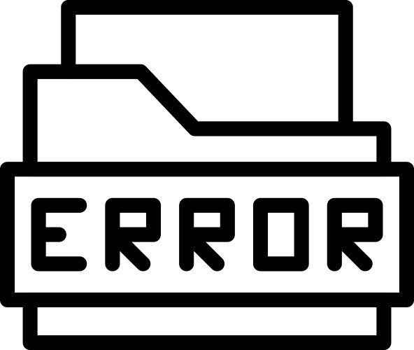 Folder error icon outline website code vector image