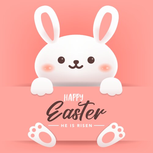 Cute Easter Rabbit Face Royalty Free Vector Image
